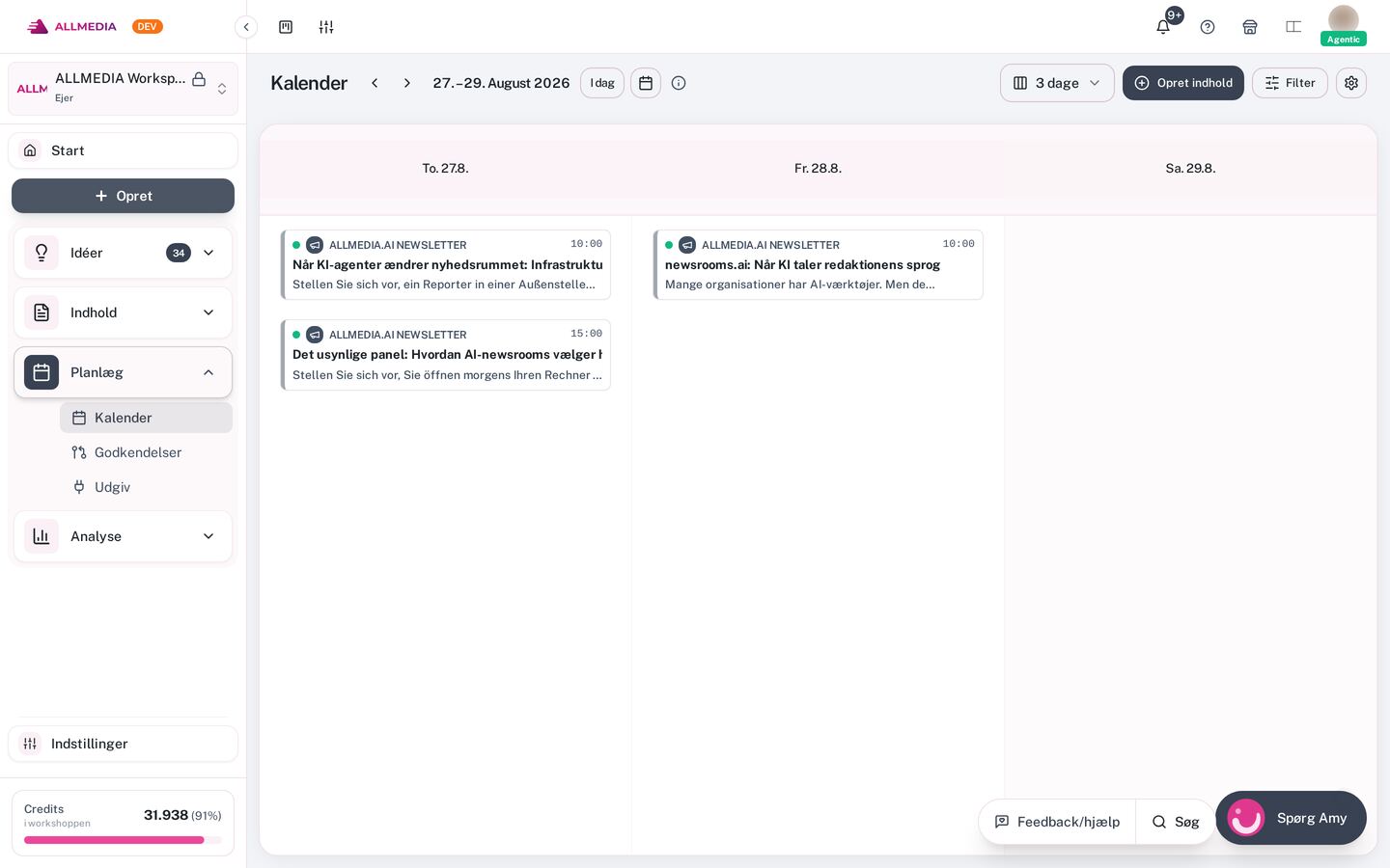 Content Calendar