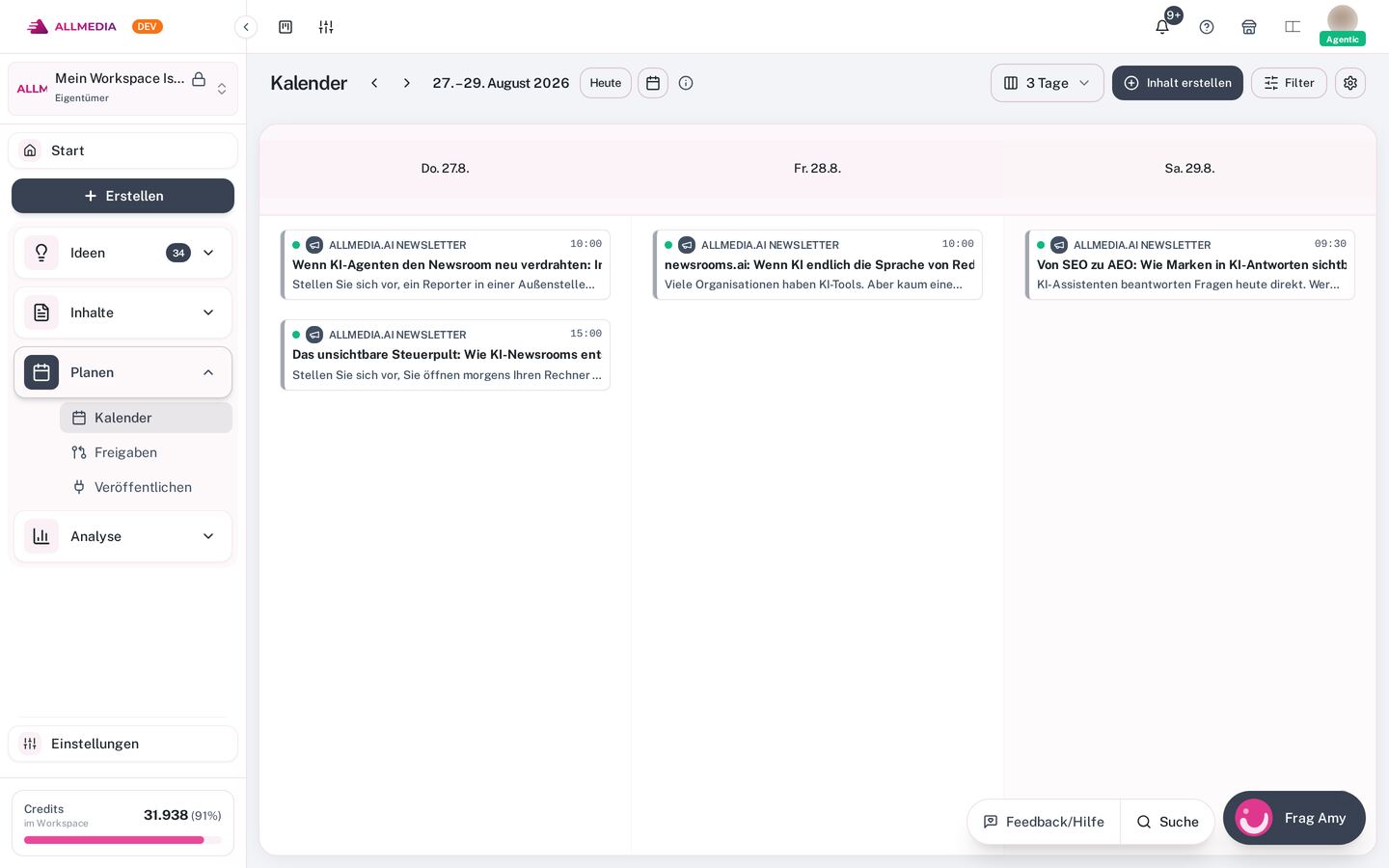 Content Calendar