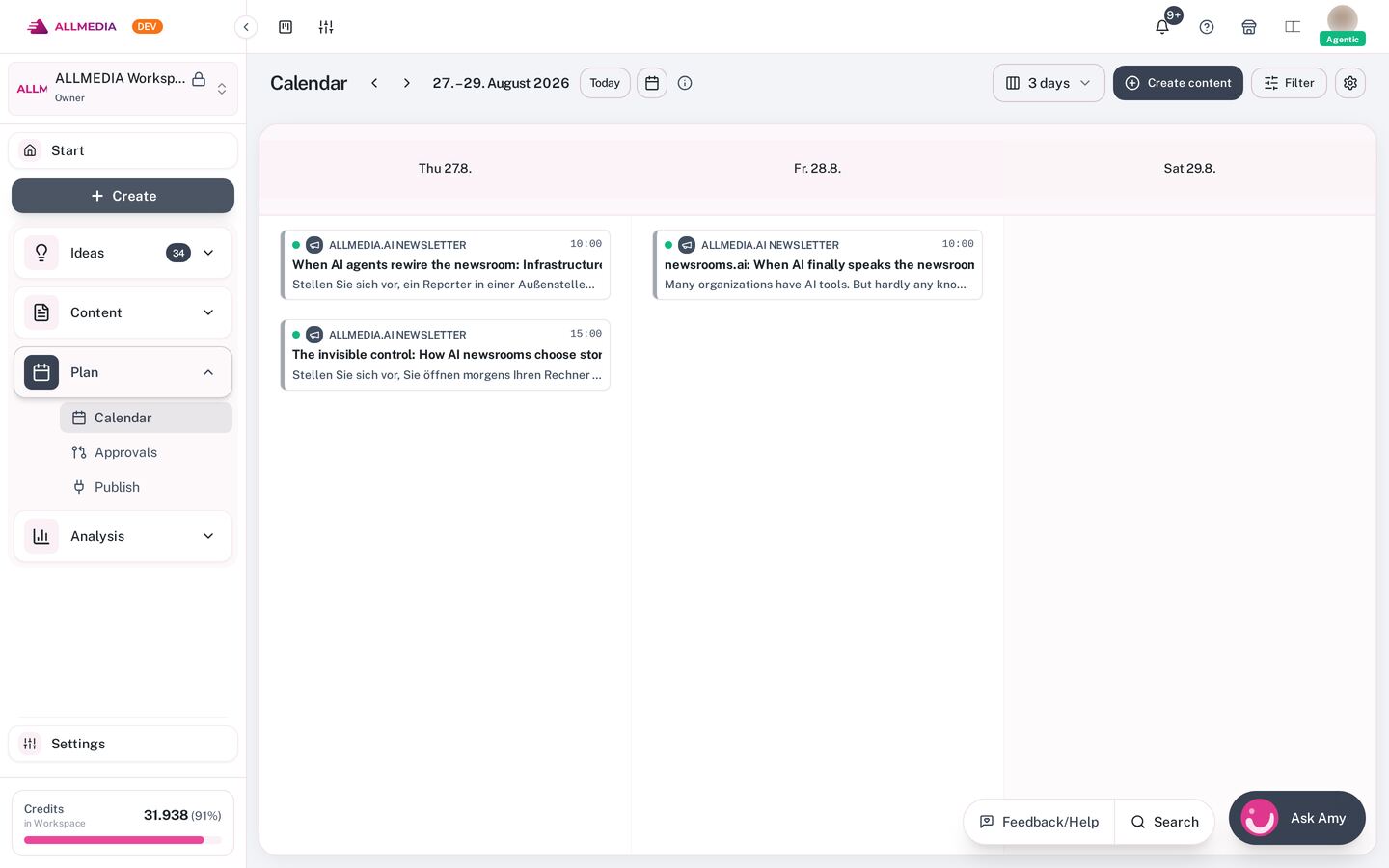 Content Calendar