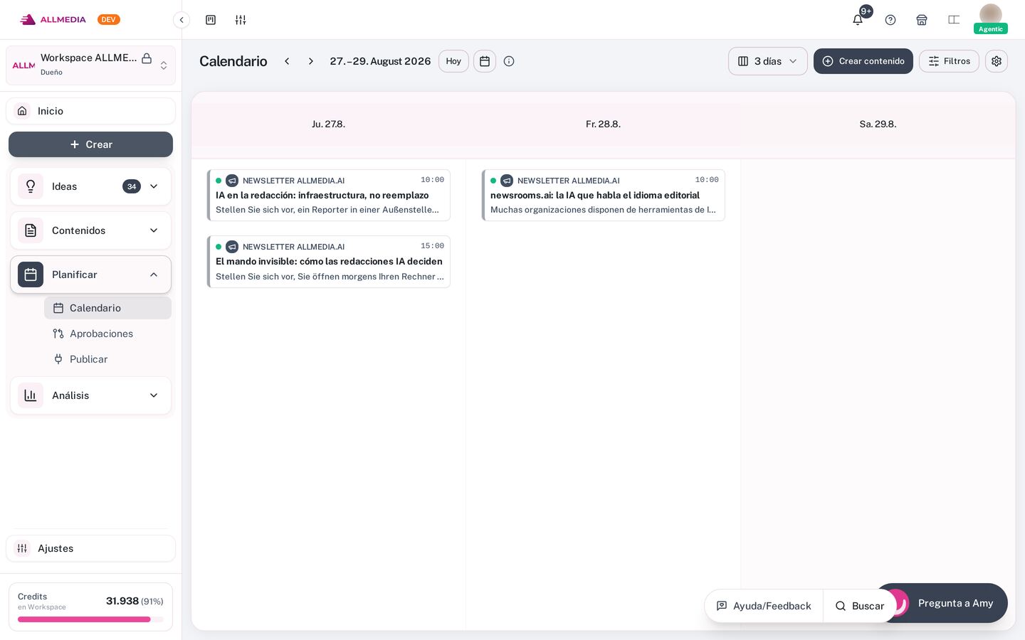 Content Calendar