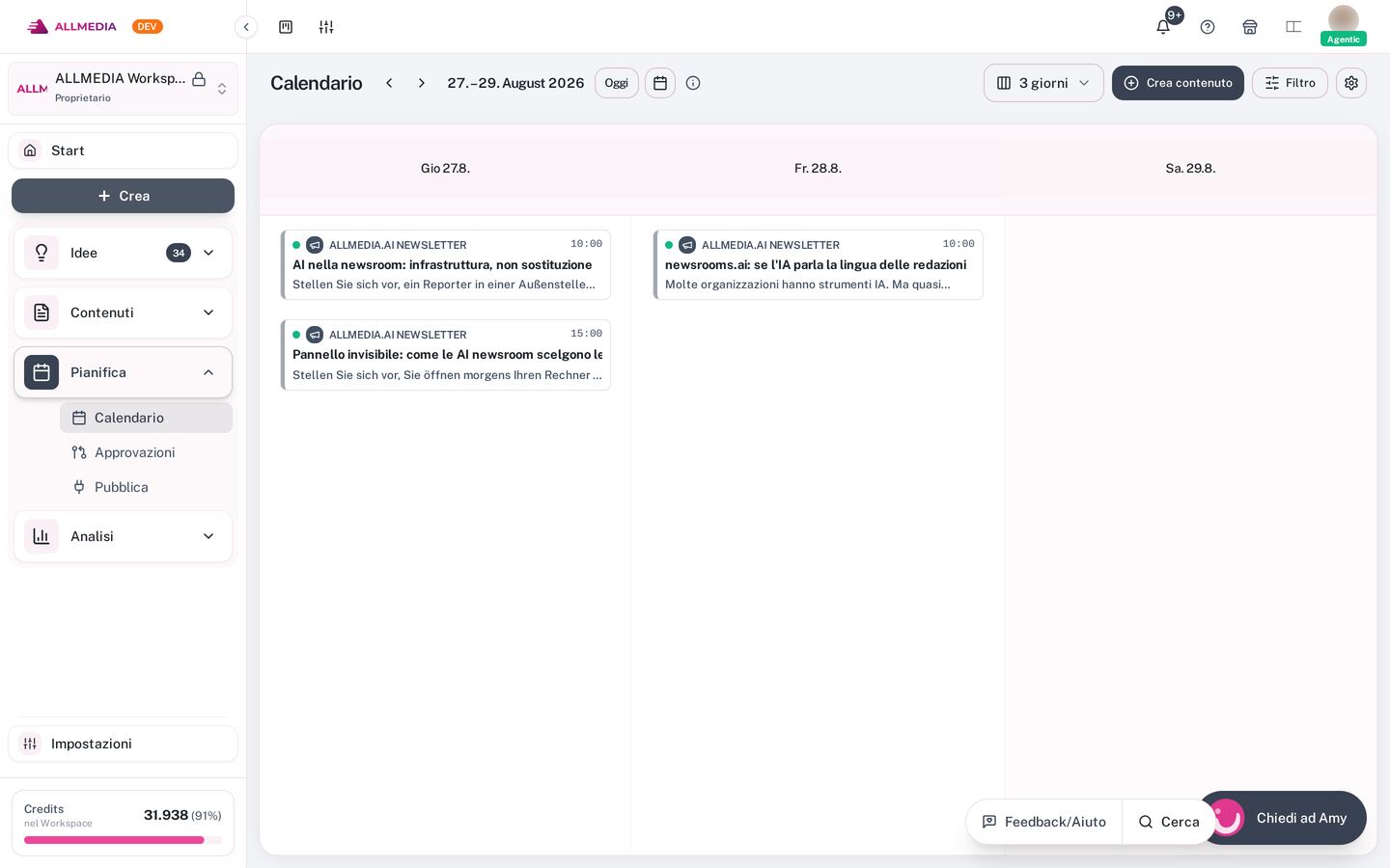Content Calendar