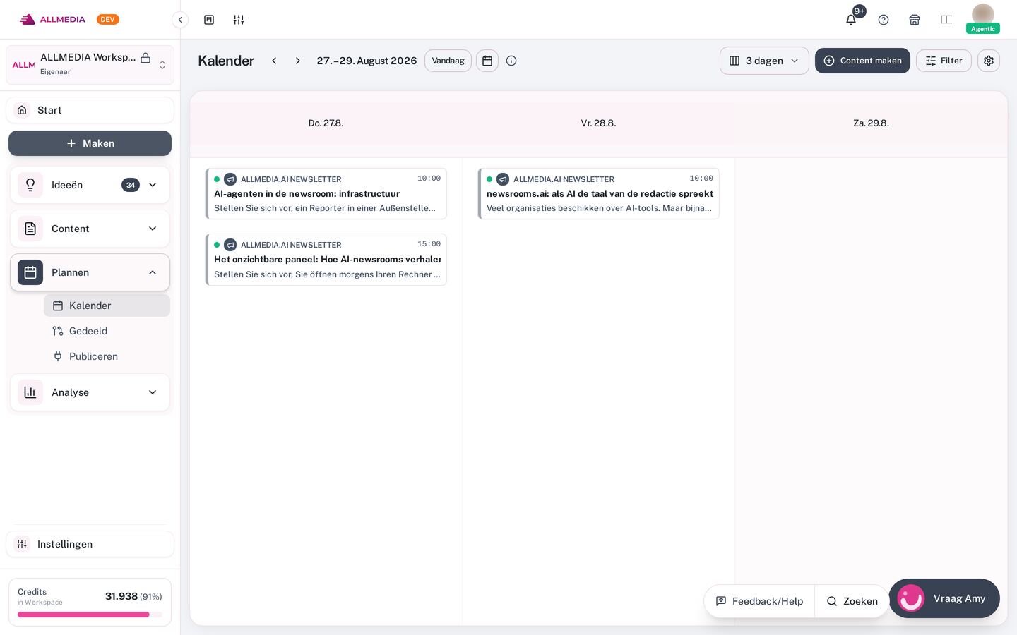 Content Calendar