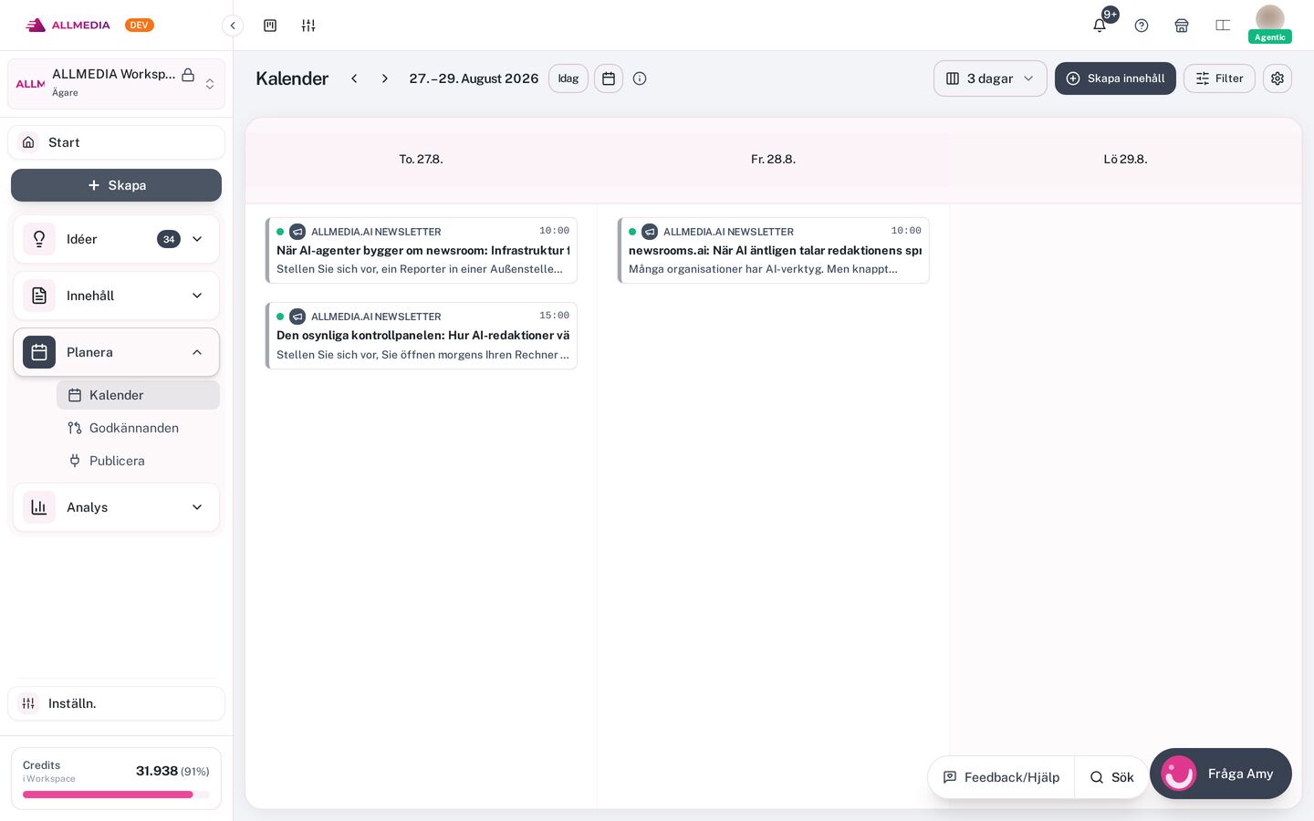 Content Calendar