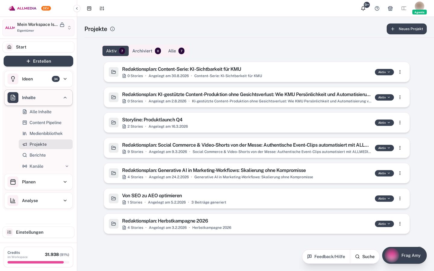 Projects & Campaigns